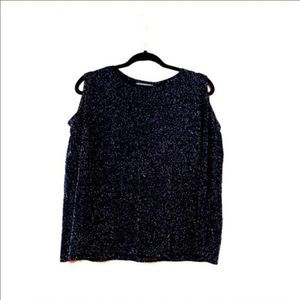 Impressions Black & Gold  Sheer Sleeveless top